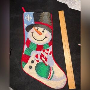Festive Snowman Christmas Stocking